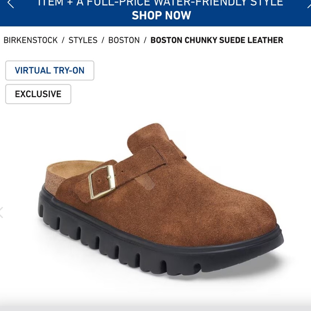 Birkenstock platform Brown Suede Clogs with Buckle